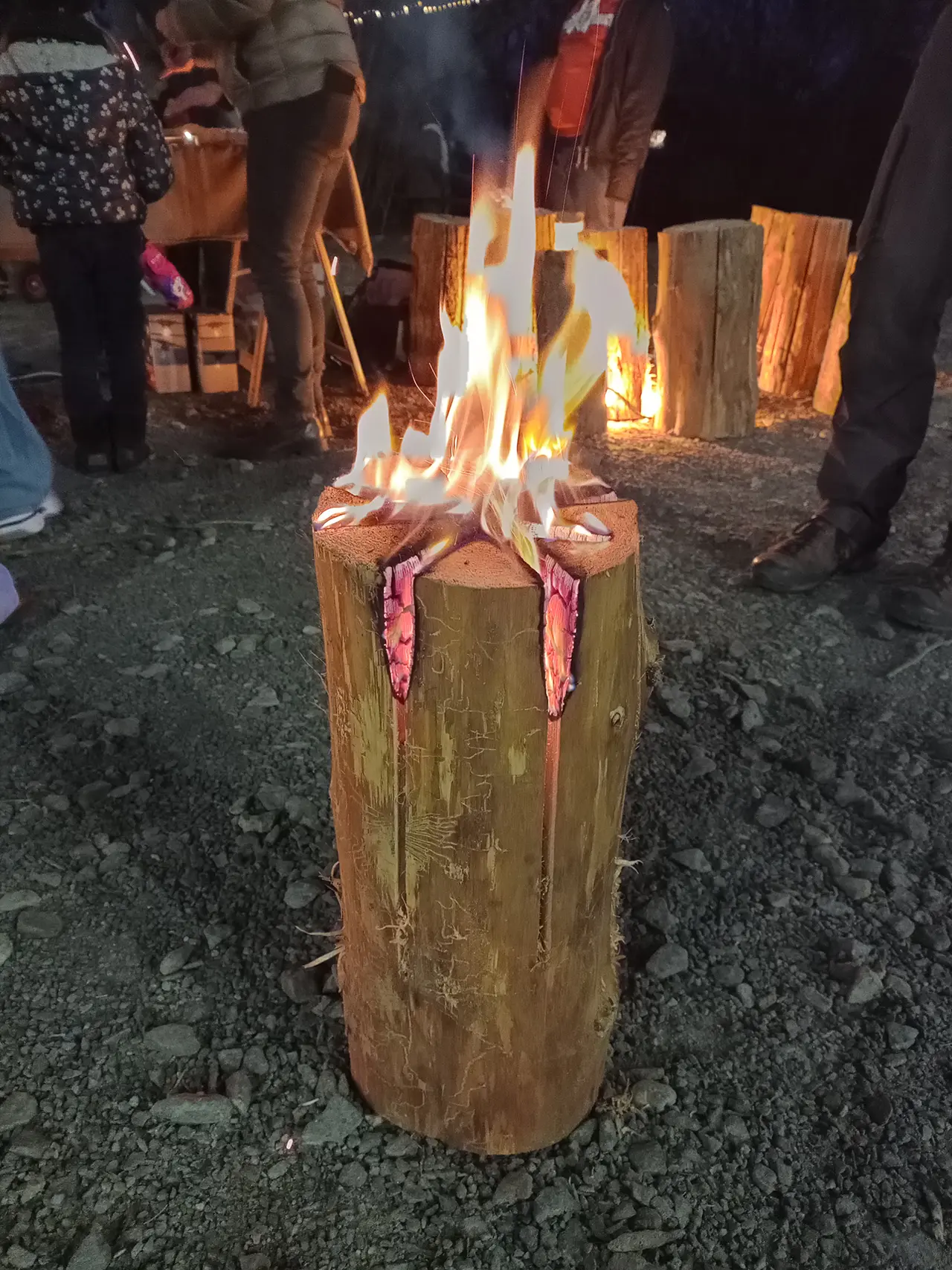 Brasero norvégien. Un peu de chaleur bienvenue par cette soirée polaire.